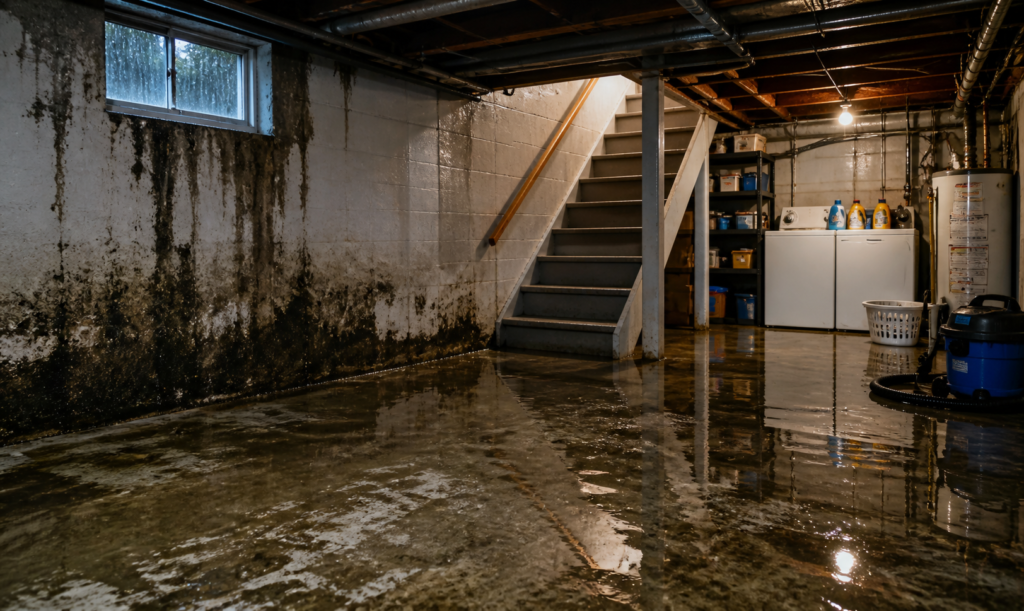 water damage basement