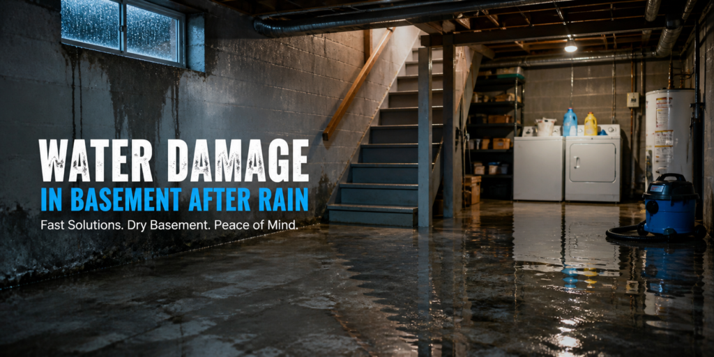 water damage in basement