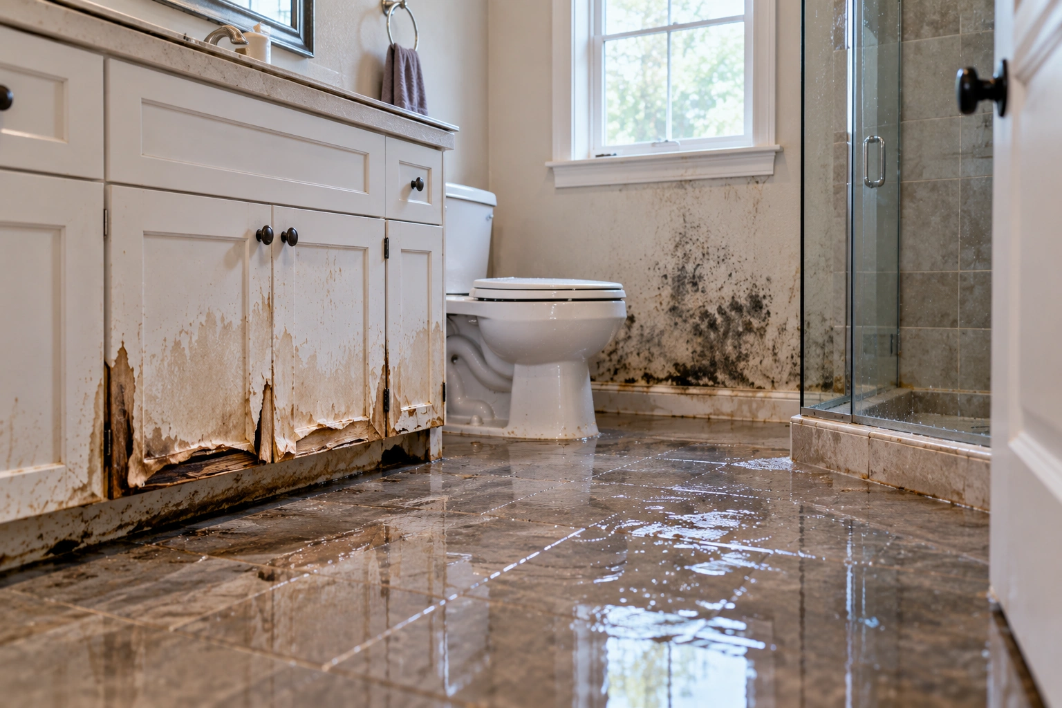bathroom water damage